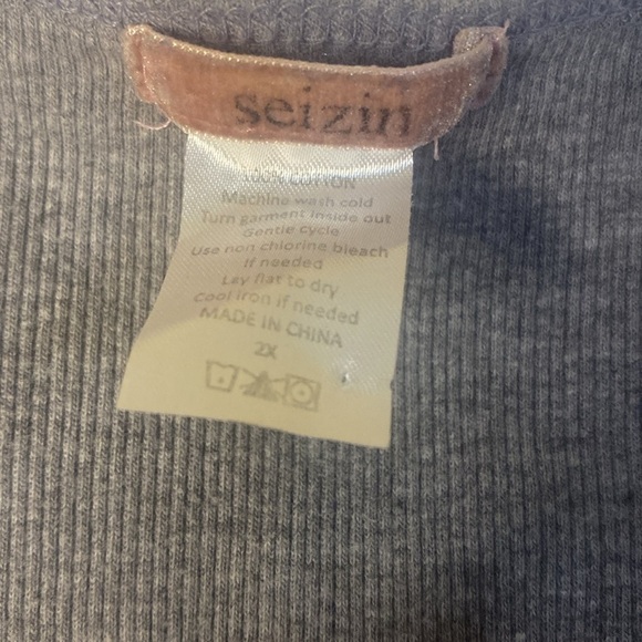 Seizin Gray Sequin Sleeveless Tank Top, Size 2XL - Picture 2 of 5